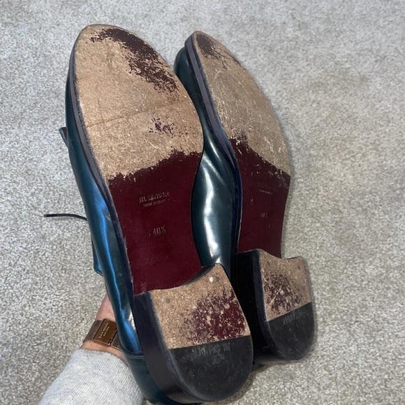 Jill Sander green Patent leather lace up shoes euro 40.5 - Picture 4 of 8